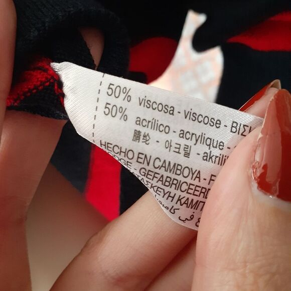 Zara Red and Navy Striped Sweater - Picture 5 of 10